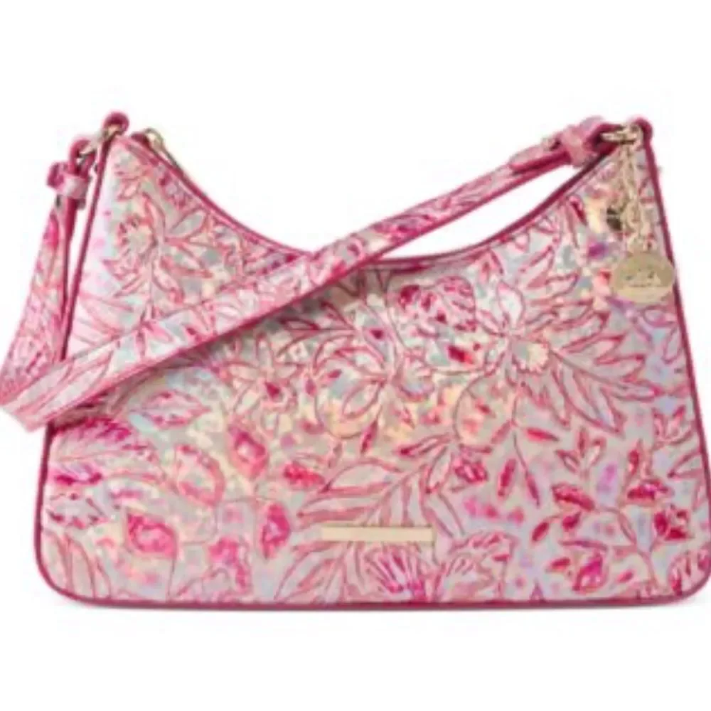 NWT Brahmin esme coral snapdragon Floral Pink Shoulder Bag